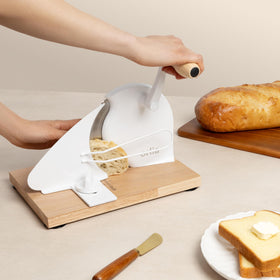 orlia bread slicer scale guide helps repeatable thickness settings