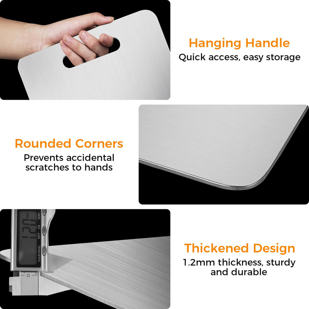 Ormark double-sided cutting boards highlight practical design for different food groups.