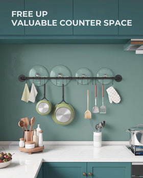 OROPY 14 S hooks included for versatile utensil and lid hanging