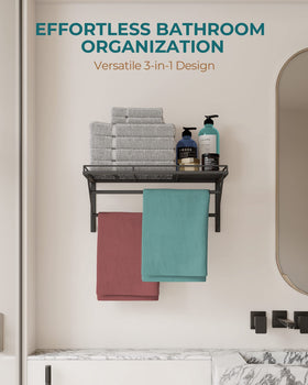 OROPY black kitchen organizer in use stores cookware while keeping counters clear