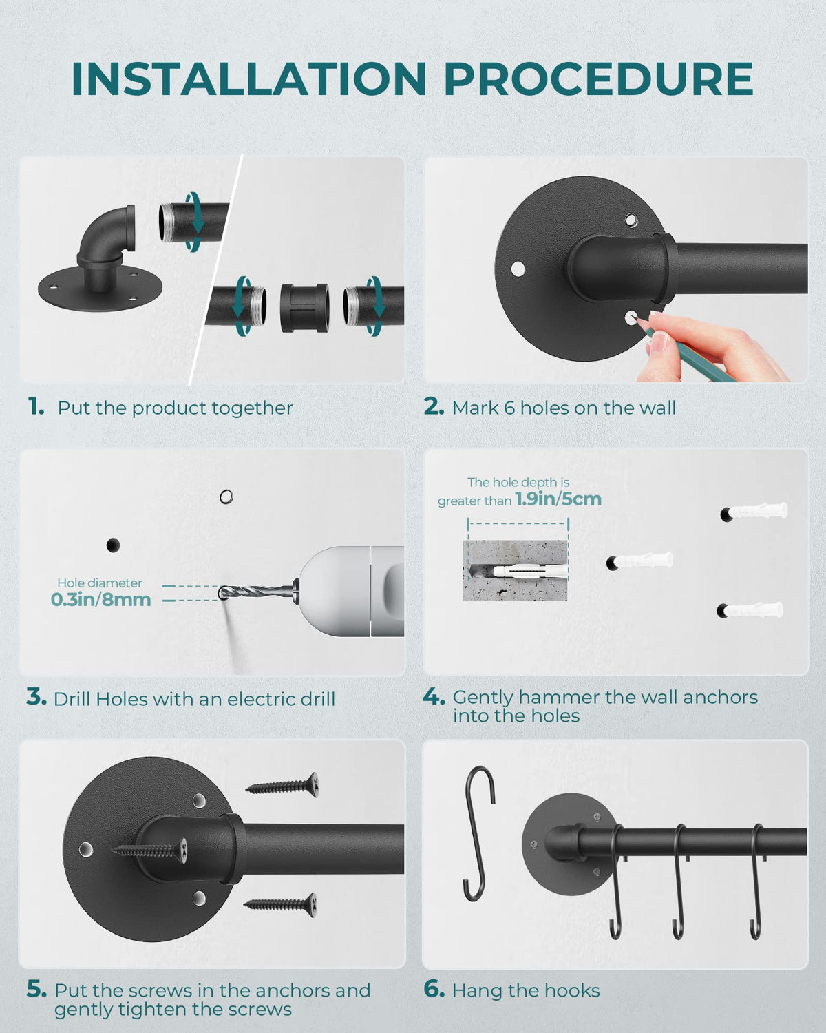 OROPY easy installation with screws and clear instructions for quick setup
