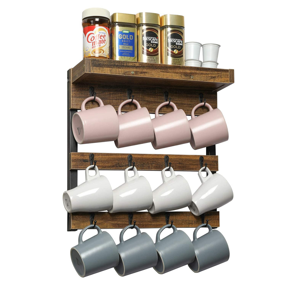 Includes all hardware for quick, tool-free installation of the mug rack.