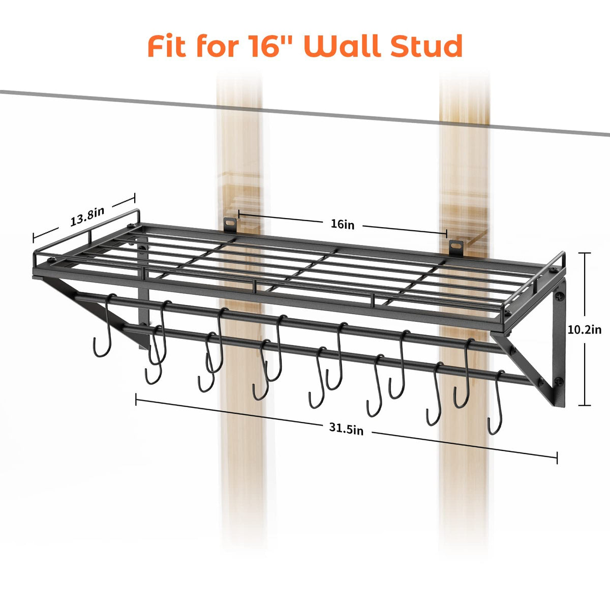 OROPY flexible installation allows above or below shelf mounting