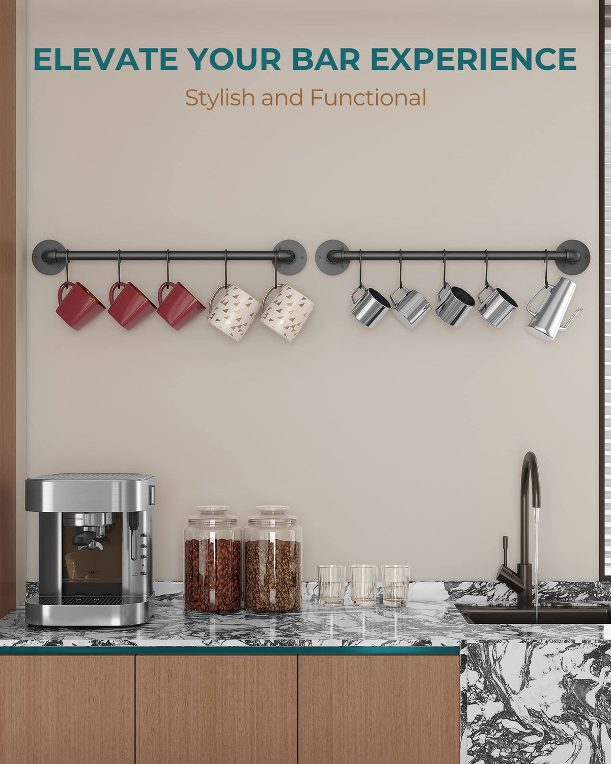 OROPY quick-install kit simplifies mounting on solid or concrete walls.