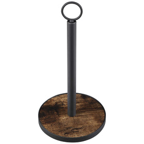 OROPY paper towel holder with wooden base for stable countertop use.