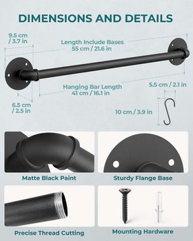 OROPY rust-proof matte black finish protects the rack from scratches.