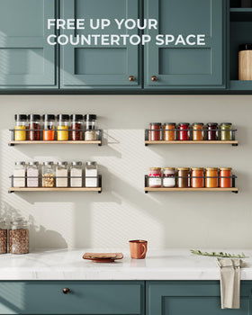 OROPY spice rack for over-stove setup with clear visibility