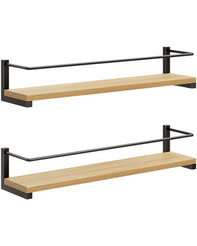 OROPY spice rack wood over stove on wall offers rustic kitchen organization