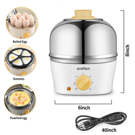 Oroton 9-Egg Cooker control knob for precise soft, medium, or hard boil settings.