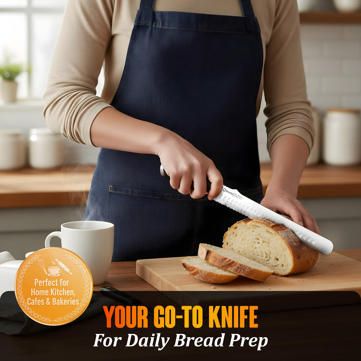 ORVIX bread knife luxury-gift-box ready for gifting to bakers and culinary students.