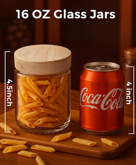 Osfel crystal-clear jar shows contents clearly for quick identification
