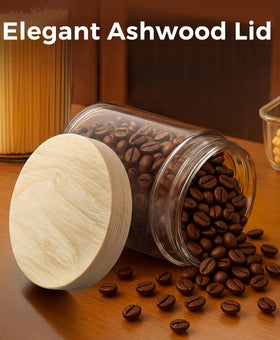 Osfel glass mason jar with ashwood lid helps prevent leaks during travel