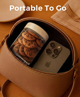 Osfel jars store snacks, spices, and yogurts neatly for easy access