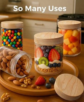 Osfel stackable jars save fridge space and organize meals