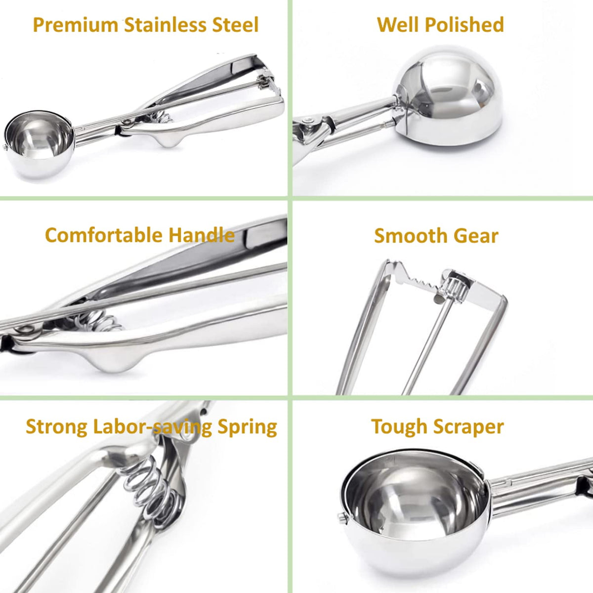 OSHLANT 18-8 stainless steel construction for durable kitchen tools