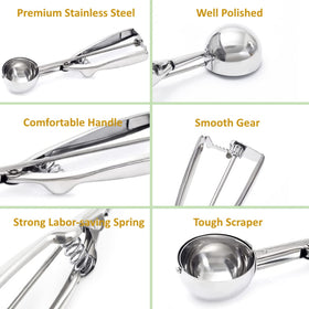 OSHLANT 18-8 stainless steel construction for durable kitchen tools