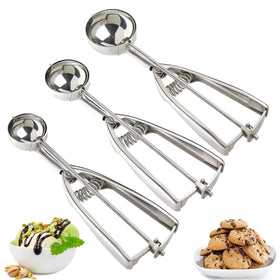 OSHLANT ice cream scoop trio with trigger release for consistent portioning