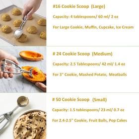 OSHLANT large cookie scoop 4 Tbsp for generous cookies
