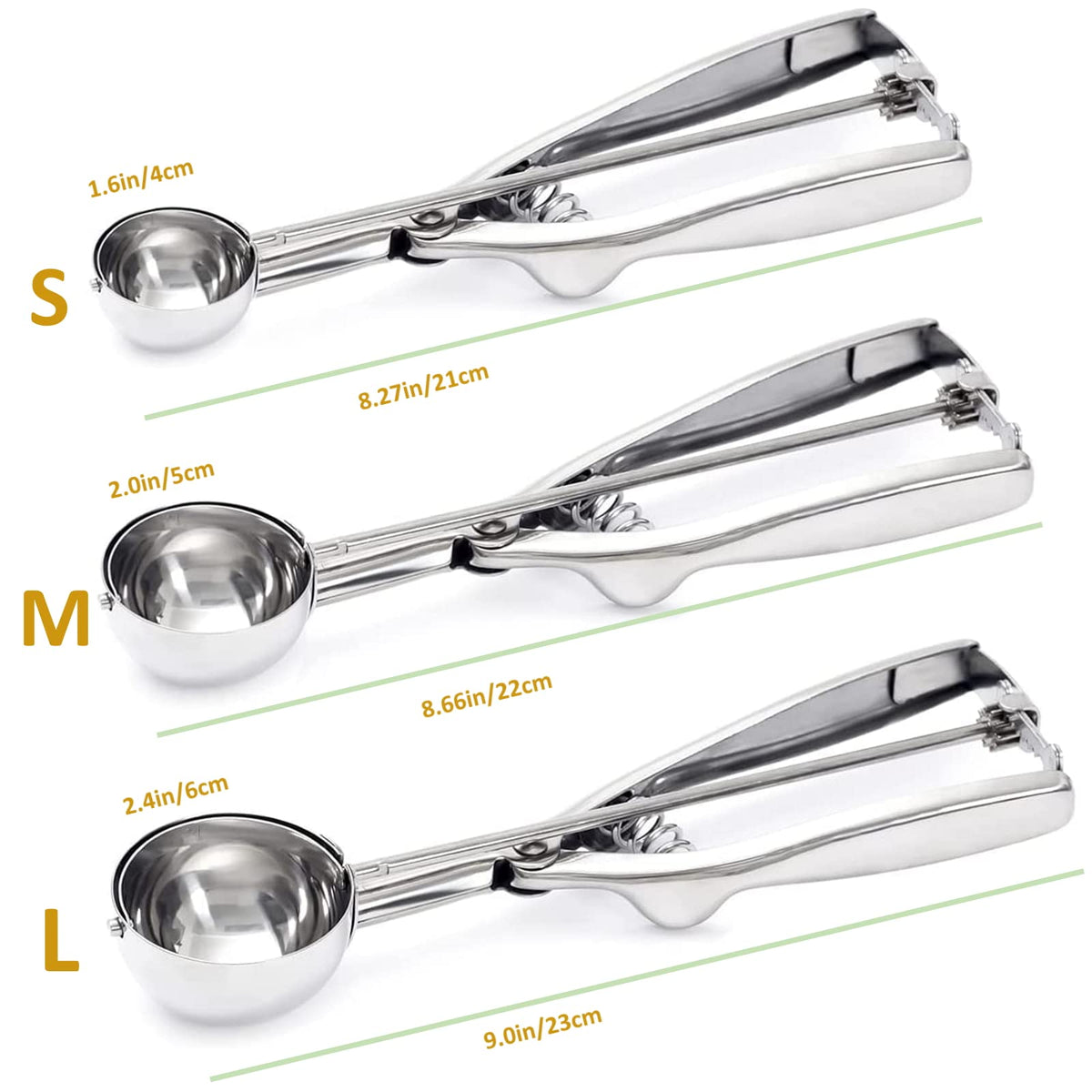 OSHLANT cookie scoops with trigger release reduce wrist strain during use