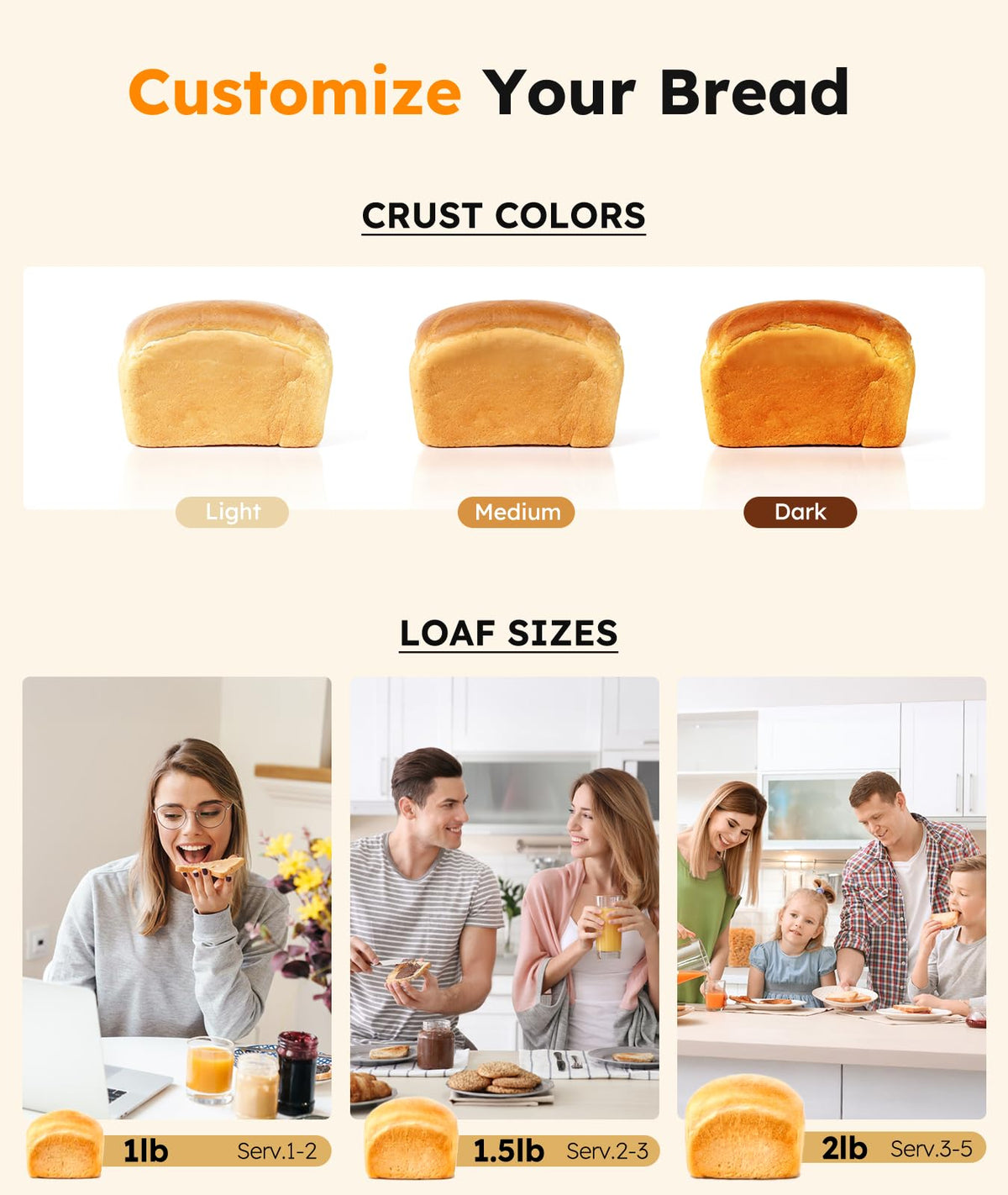 OSIPOTO 2lb loaf size image highlights large family-sized bread.