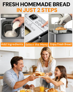 OSIPOTO bread maker control panel displaying 17 programs for versatile baking.