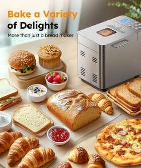 OSIPOTO delayed timer image illustrates up to 15 hours of baking planning.