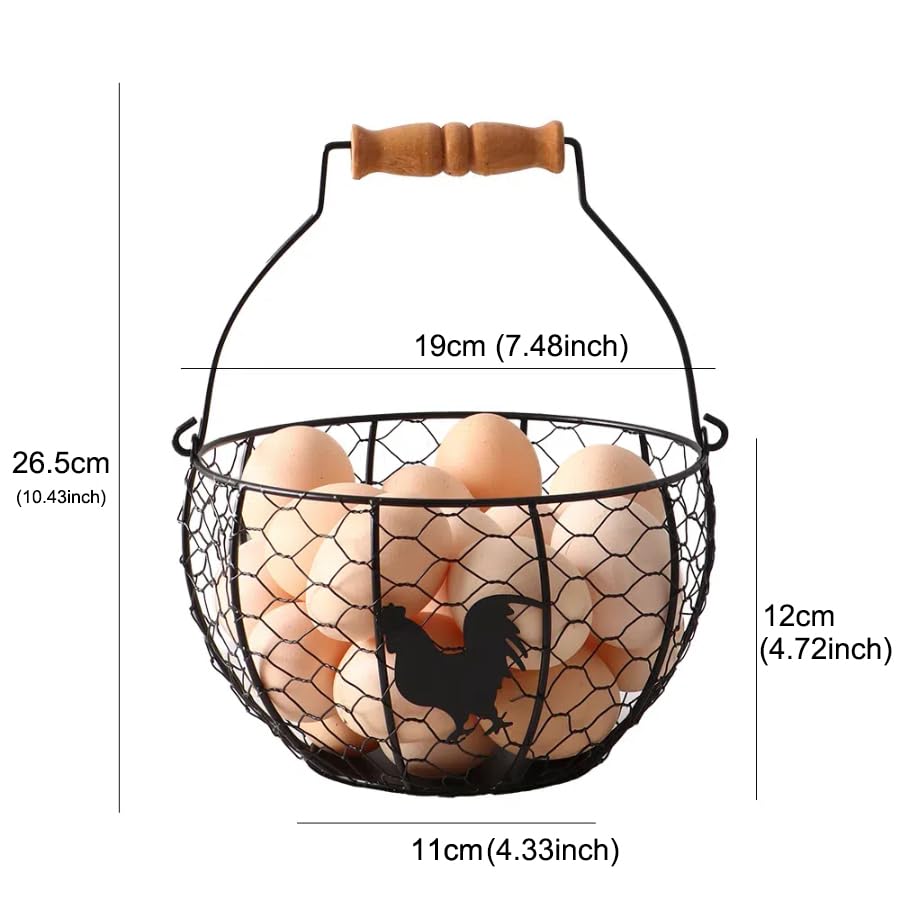 Oskas Vintage Style Metal Wire Eggs Holder adds rustic charm to your kitchen display.