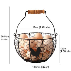 Oskas Vintage Style Metal Wire Eggs Holder adds rustic charm to your kitchen display.