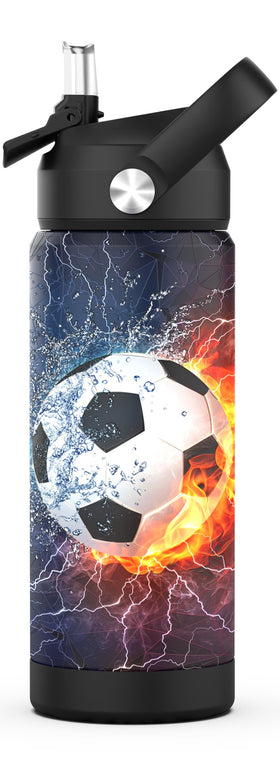 Ospivso front view soccer bottle keeps drinks cold for school