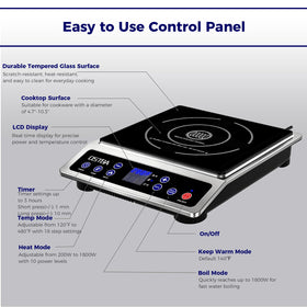 OSTBA glass surface showing easy wipe-clean after cooking