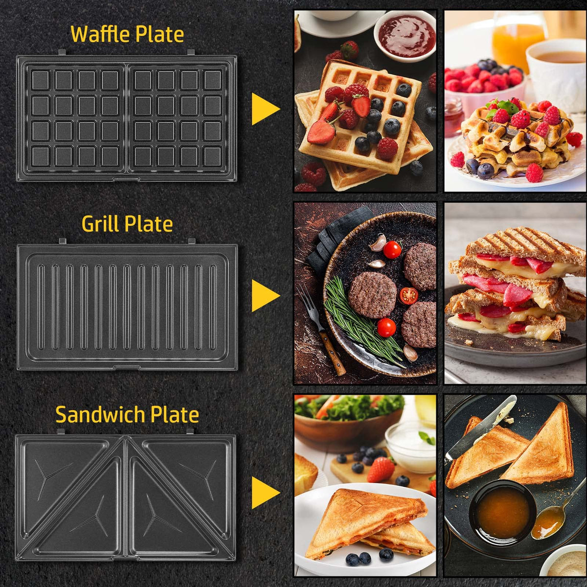 OSTBA 750W grill heats fast for crispy exterior and fluffy interior