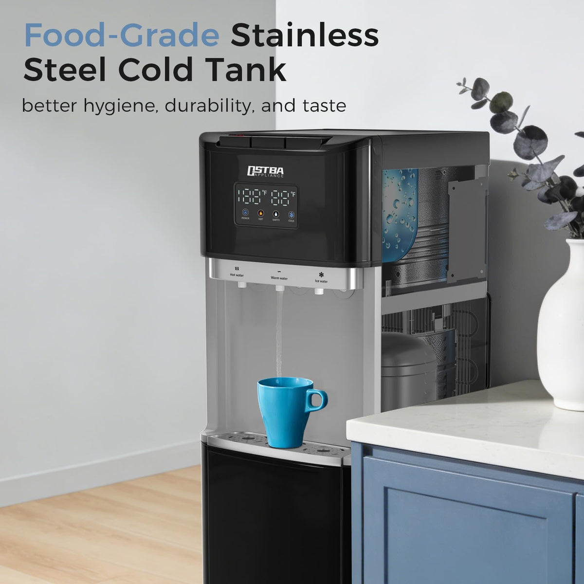 OSTBA child safety lock to shield kids from hot water.