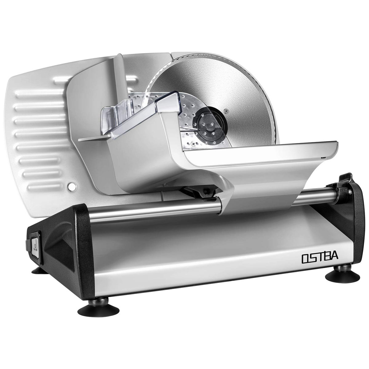 OSTBA electric deli slicer with 200W power for precise home slicing.