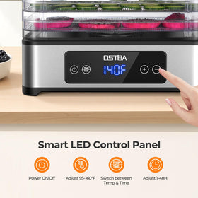 OSTBA 360-degree airflow ensures even drying without rotating trays