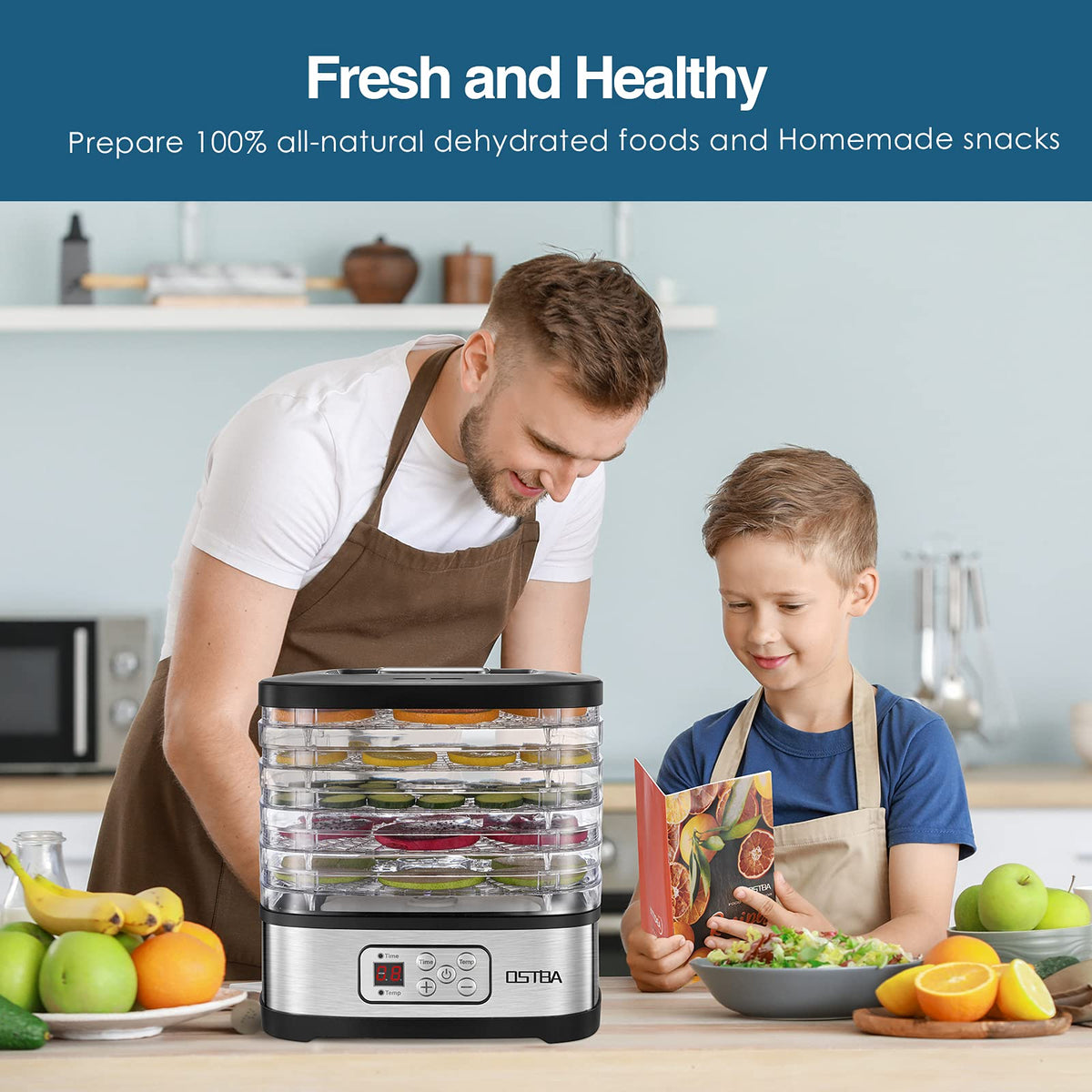 OSTBA dehydrator cleaning trays illustrates easy maintenance after use