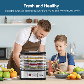 OSTBA dehydrator cleaning trays illustrates easy maintenance after use