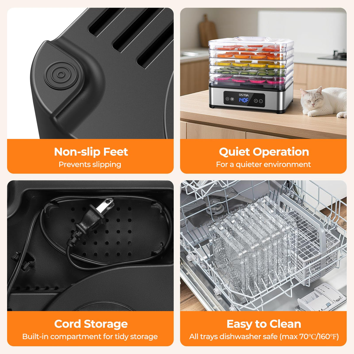 OSTBA dishwasher-safe trays simplify cleanup after snack prep