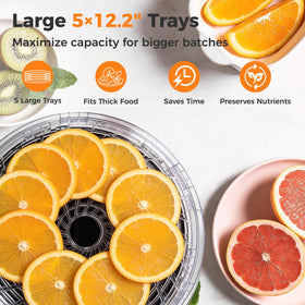 OSTBA dishwasher-safe trays simplify cleaning after fruit and herb drying.