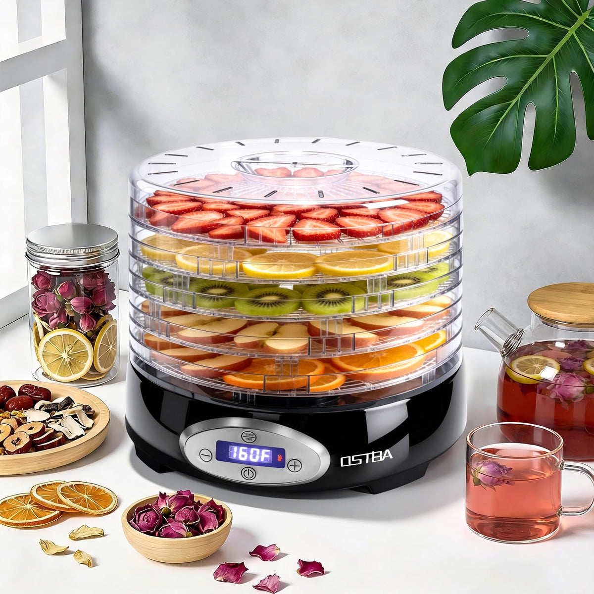 OSTBA ideal for jerky, fruits, and vegetables to create healthy snacks.