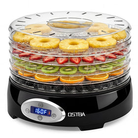 OSTBA food dehydrator round trays enable even heat for uniform fruit drying.