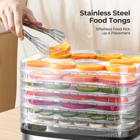 OSTBA accessories display with mesh sheets, fruit roll tray, tongs, and recipe book