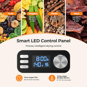 OSTBA LED control panel enabling precise temp and time for consistent results