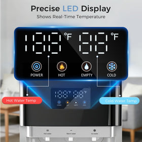 OSTBA LED temperature display shows real-time water temps.