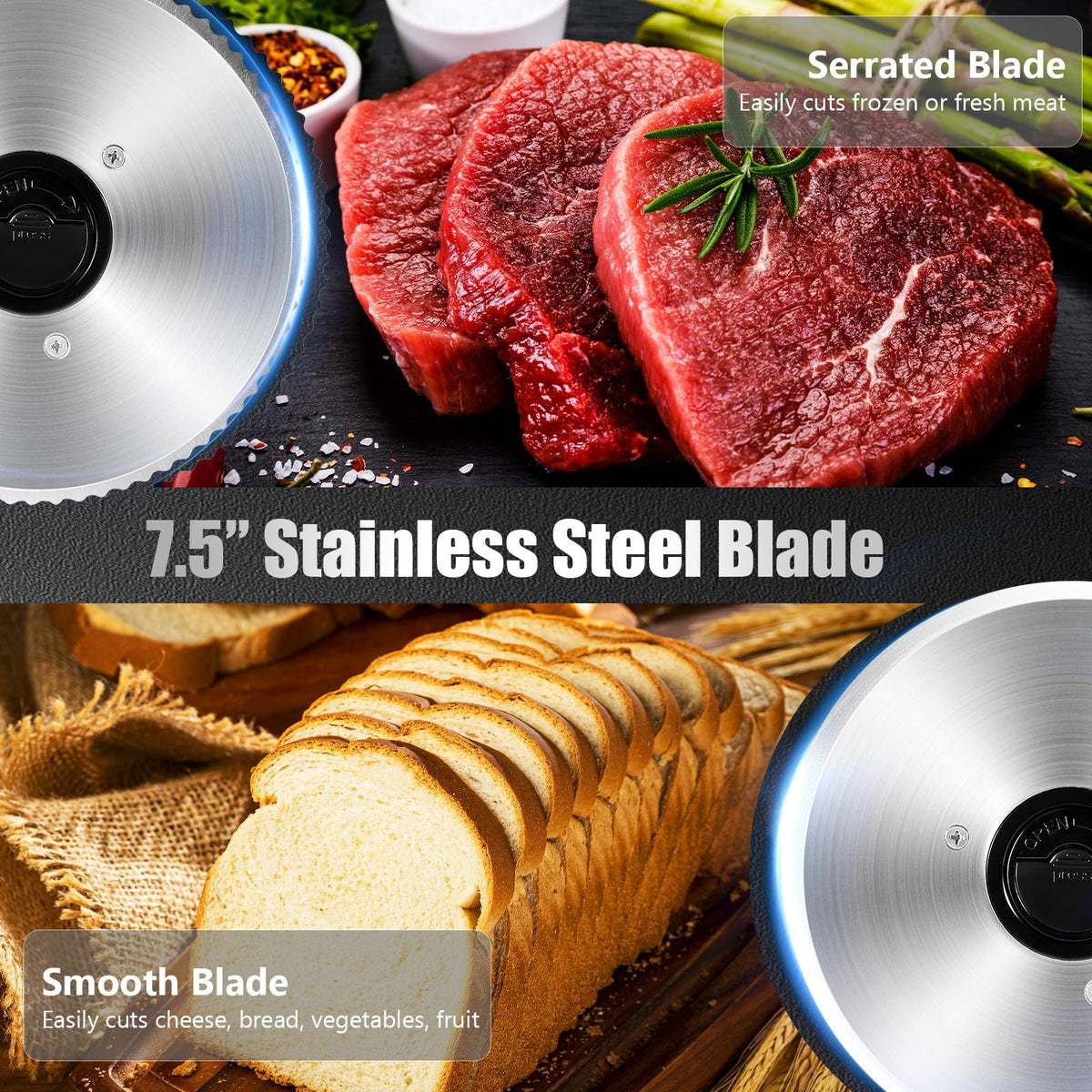 OSTBA slicer with removable blade and tray for easy cleaning.