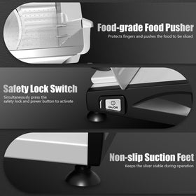 OSTBA slicer food pusher helps guide safe, even slices.