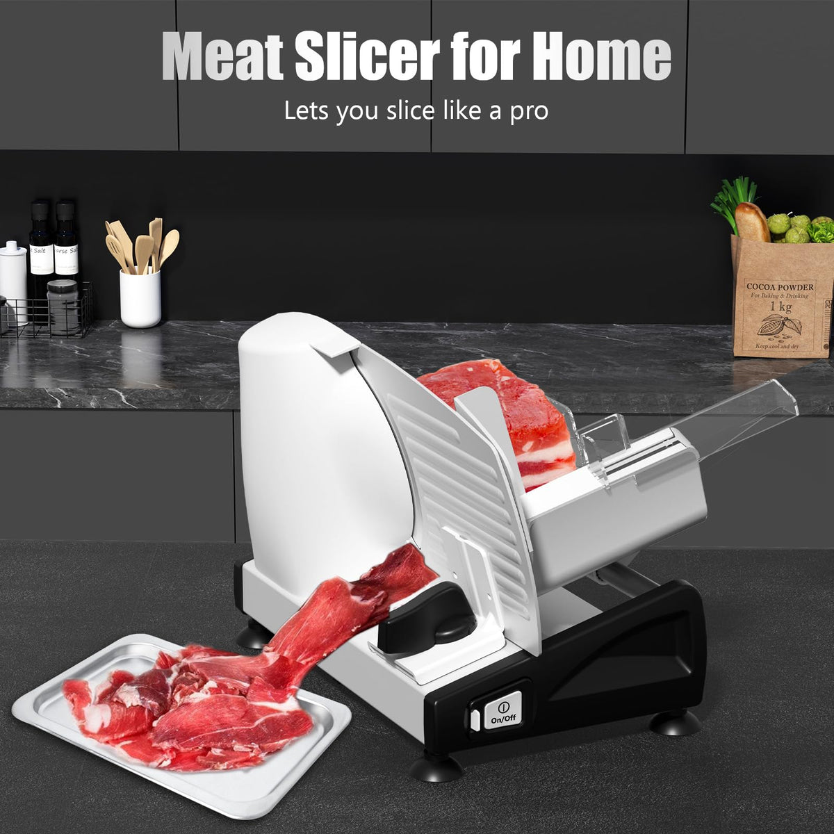 OSTBA slicer non-slip feet stabilize the unit during use.