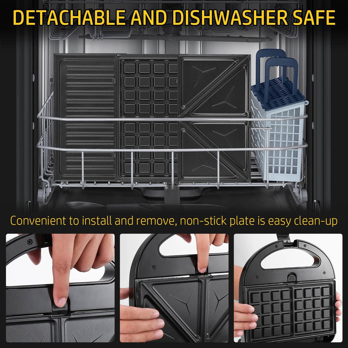 OSTBA non-stick removable plates for simple release and cleanup
