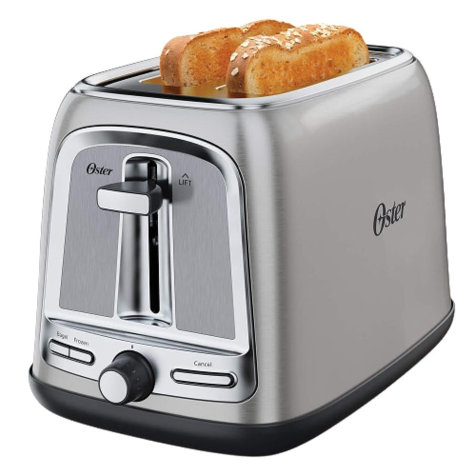 Oster 2-Slice Toaster with advanced toast technology for even browning.