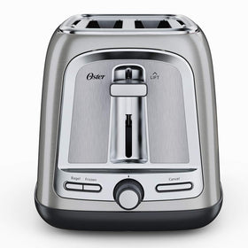 Oster 2-Slice Toaster with extra-wide slots for bagels and thick bread.