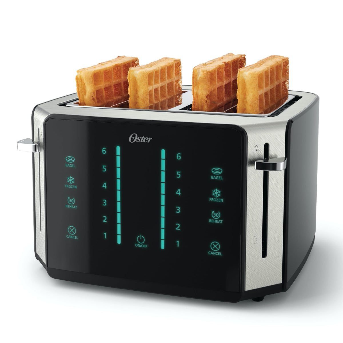 Oster 4-slice toaster touchscreen for precise browning and easy control